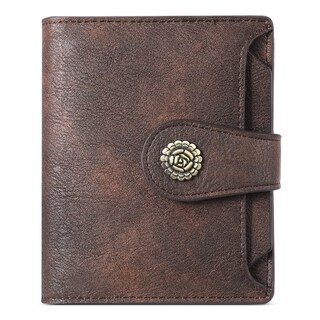 Foto 1 | Foto 1 | Cartera Cluci Pequeña Con Bloqueo Rfid De Piel Con Triple Pliegue, Color Café - Venta Internacional.