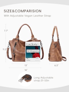 Foto 3 | Foto 3 | Bolso Holgado Cluci De Piel Vegana Grande Para Mujer Con Correa - Venta Internacional.