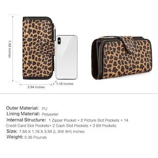 Foto 3 | Foto 3 | Tarjetero Triple Wallet Cluci De Piel Con Bloqueo Rfid Para Mujer - Venta Internacional.