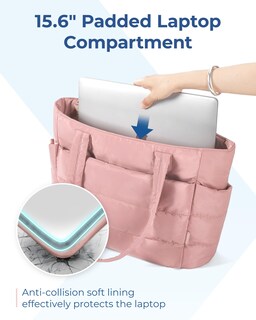 Foto 6 | Foto 6 | Bolso Bagsmart Lightweight Puffy Para Mujer, 20 L, Rosa Oscuro - Venta Internacional.