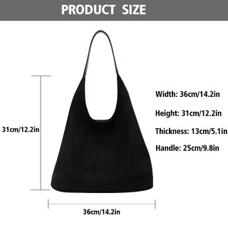 Foto 7 | Foto 7 | Bolso De Gamuza Para Mujer, Bolso Holgado De Gamuza Sintética Marrón - Venta Internacional.