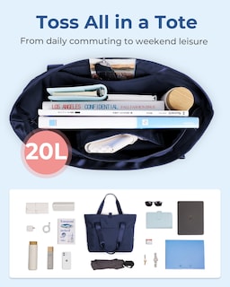 Foto 2 | Foto 2 | Bolsa Bagsmart Para Mujer Plegable Con Cremallera, 20 L, Azul Marino - Venta Internacional.