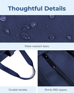 Foto 5 | Foto 5 | Bolsa Bagsmart Para Mujer Plegable Con Cremallera, 20 L, Azul Marino - Venta Internacional.