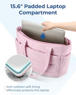 Foto 7 | Foto 7 | Bolsa De Mano Bagsmart Lightweight Puffy Para Mujer, 20 L (rosa) - Venta Internacional.