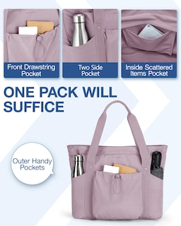 Foto 4 | Foto 4 | Bolsa De Mano Bagsmart Para Mujer Plegable Con Bolsa De Almacenamiento, Color Morado - Venta Internacional.
