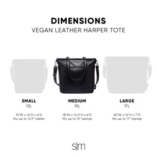 Foto 3 | Foto 3 | Bolso Simple Modern Medium De Piel Sintética Negra - Venta Internacional.