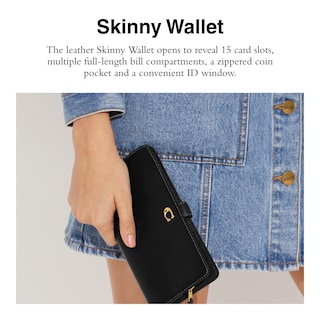 Foto 2 | Foto 2 | Cartera Coach Essential Slim De Piel Negra Para Mujer - Venta Internacional.
