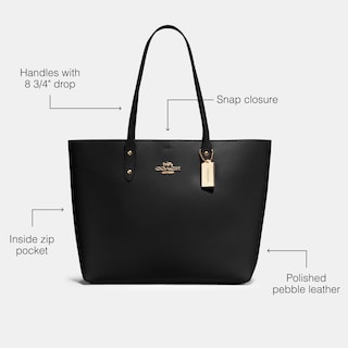 Foto 2 | Foto 2 | Bolso Coach Town De Piel Granulada Pulida Negra - Venta Internacional.