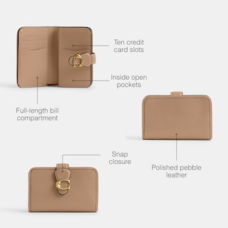 Foto 3 | Foto 3 | Billetera Coach Tabby De Piel Granulada Pulida Mediana, Color Marrón - Venta Internacional.