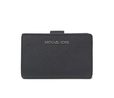 Foto 1 | Foto 1 | Bolso De Mano Michael Kors Negro Con Ranuras Para Tarjetas De Crédito - Venta Internacional.