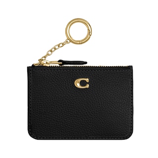 Foto 1 | Foto 1 | Tarjetero Coach Essential Mini Id De Piel Granulada Negra Pulida - Venta Internacional.