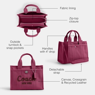 Foto 3 | Foto 3 | Bolsa Coach Cargo Tote 26, Tela Y Piel, Color Rosa, Para Mujer - Venta Internacional.