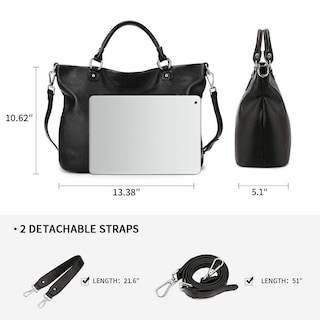 Foto 5 | Foto 5 | Bolso De Mano Kattee Con Parte Superior De Piel Suave Para Mujer - Venta Internacional.