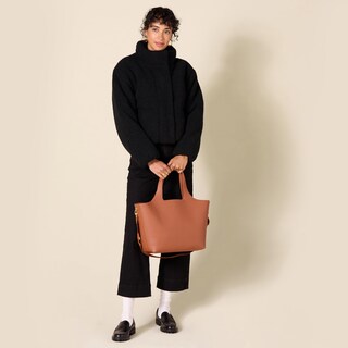 Foto 4 | Foto 4 | Bolso De Mano Amazon Essentials De Piel Sintética De Color Canela Suave Para Mujer - Venta Internacional.