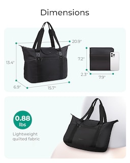 Foto 5 | Foto 5 | Bolsa De Mano Bagsmart, Plegable, Con Compartimentos Y Cierre, Color Negro - Venta Internacional.