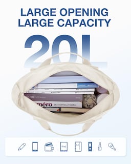 Foto 2 | Foto 2 | Bolsa De Mano Bagsmart Para Mujer Plegable Con Bolsa De Almacenamiento De 20 Litros (beige) - Venta Internacional.