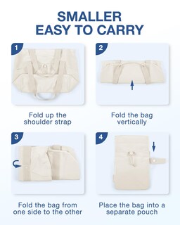 Foto 3 | Foto 3 | Bolsa De Mano Bagsmart Para Mujer Plegable Con Bolsa De Almacenamiento De 20 Litros (beige) - Venta Internacional.