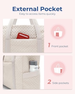Foto 4 | Foto 4 | Bolsa Bagsmart Grande Para Mujer, Viajes, Gimnasio, Trabajo, Marrón Grisáceo - Venta Internacional.