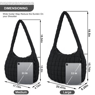 Foto 2 | Foto 2 | Bolsa Acolchada Uixizq Para Mujer, Acolchada, De Nailon, Color Negro - Venta Internacional.