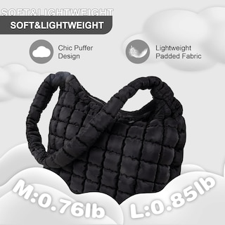 Foto 5 | Foto 5 | Bolsa Acolchada Uixizq Para Mujer, Acolchada, De Nailon, Color Negro - Venta Internacional.
