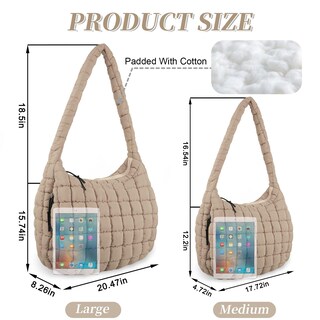 Foto 2 | Foto 2 | Bolso De Mano Izuzta, Acolchado, Grande, De Nailon Hinchado, Para Mujer - Venta Internacional.