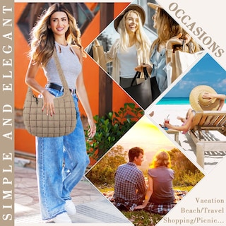 Foto 7 | Foto 7 | Bolso De Mano Izuzta, Acolchado, Grande, De Nailon Hinchado, Para Mujer - Venta Internacional.