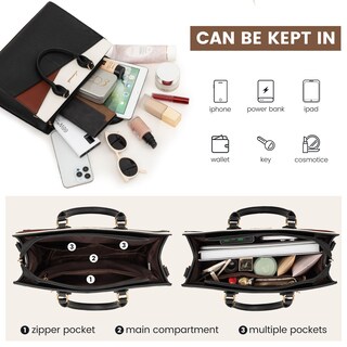 Foto 4 | Foto 4 | Bolso Tipo Cartera Lovevook, Bolso De Mano, Piel Negra - Venta Internacional.
