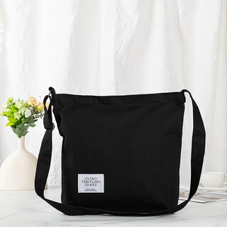 Foto 4 | Foto 4 | Bolso De Hombro Covelin Retro Canvas Para Mujer Negro - Venta Internacional.