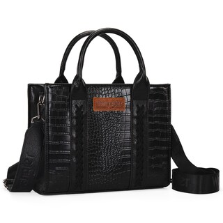 Foto 1 | Foto 1 | Bolso De Mano Montana West Wrangler Para Mujer, Estampado De Cocodrilo Negro - Venta Internacional.