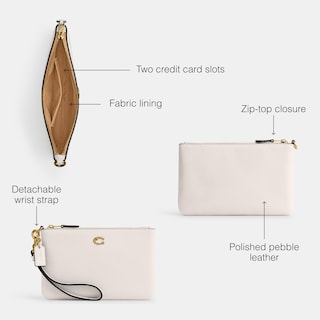 Foto 3 | Foto 3 | Wristlet Coach Small B4/piel Granulada Pulida A La Tiza - Venta Internacional.