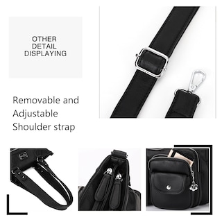 Foto 4 | Foto 4 | Bolso De Hombro Kl928, Bolsos Grandes Para Mujer, Bolsos De Mano, Color Negro - Venta Internacional.