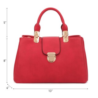 Foto 3 | Foto 3 | Bolso Dasein, Cartera Con Asa En La Parte Superior, Bolso De Mano, Piel Vegana Roja - Venta Internacional.
