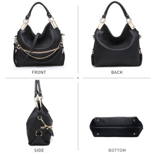 Foto 3 | Foto 3 | Bolso Dasein Monederos Para Mujer De Piel Vegana Hobo Black - Venta Internacional.