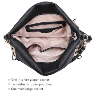 Foto 5 | Foto 5 | Bolso Dasein Monederos Para Mujer De Piel Vegana Hobo Black - Venta Internacional.