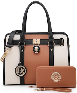 Foto 1 | Foto 1 | Bolso De Mano Dasein De Piel Vegana Bicolor Para Mujer - Venta Internacional.