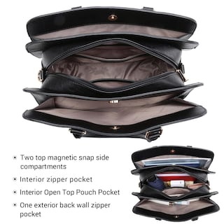 Foto 5 | Foto 5 | Bolso De Mano Dasein Fashion De Piel Sintética Para Mujer, Juego De 2 Piezas Con Cartera - Venta Internacional.