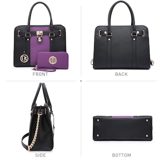 Foto 4 | Foto 4 | Bolso De Mano Dasein De Piel Vegana Bicolor Para Mujer - Venta Internacional.