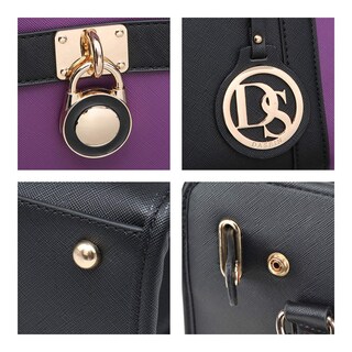 Foto 6 | Foto 6 | Bolso De Mano Dasein De Piel Vegana Bicolor Para Mujer - Venta Internacional.