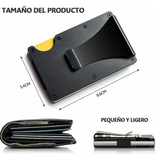 Foto 3 | Foto 3 | Xtellar Cartera Unisex Ultra Delgada De Aluminio Con Tecnología Rfid Y Clip De Billetes