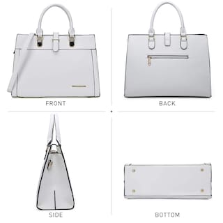 Foto 3 | Foto 3 | Bolso De Mano Dasein Con Cinturón Con Solapa Y Bandolera, Bolso De Mano, Blanco - Venta Internacional.