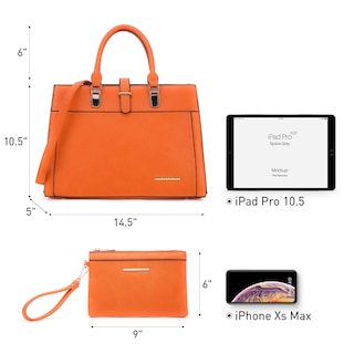 Foto 4 | Foto 4 | Bolso De Mano Dasein Con Cinturón Con Solapa Y Hombro, Color Naranja - Venta Internacional.