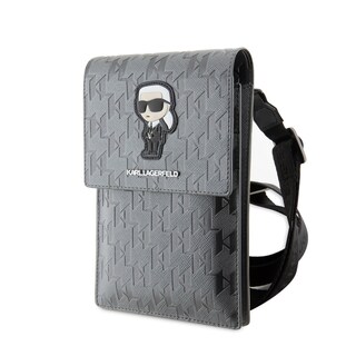 Foto 1 | Foto 1 | Cartera Original Karl Monograma Karl Plata