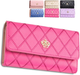 Foto 1 | Foto 1 | Cartera Huoguo Crown De Piel Sintética Para Mujer Color Rojo - Venta Internacional.