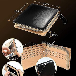 Foto 3 | Foto 3 | Monedero Huoguo De Piel De Vaca Encerada Con 2 Pliegues Rfid - Venta Internacional.
