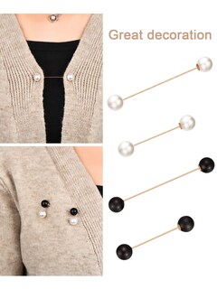 Foto 6 | Foto 6 | Broche De Perlas Retro Chuangdi Con Clip Para Chales, Para Mujer - Venta Internacional.