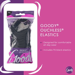 Foto 2 | Foto 2 | Cintas Elásticas Para El Cabello Goody Ouchless Para Mujer, 70 Unidades, Negras - Venta Internacional.