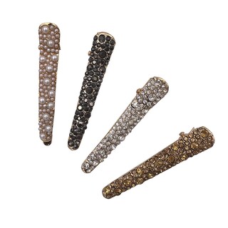 Foto 3 | Foto 3 | Pinzas Para El Cabello Huoguo 4 Tono Dorado Con Diamantes De Imitación Y Perlas De Cristal - Venta Internacional.