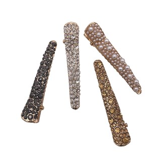 Foto 4 | Foto 4 | Pinzas Para El Cabello Huoguo 4 Tono Dorado Con Diamantes De Imitación Y Perlas De Cristal - Venta Internacional.