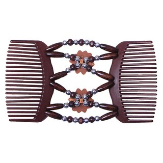 Foto 4 | Foto 4 | Peineta Mágica De Madera Con Doble Pinza Elástica Para El Cabello - Venta Internacional.