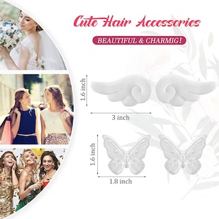 Foto 2 | Foto 2 | Accesorios Para El Cabello Huoguo Pinzas Para El Cabello Con Alas De Ángel Y Mariposa - Venta Internacional.